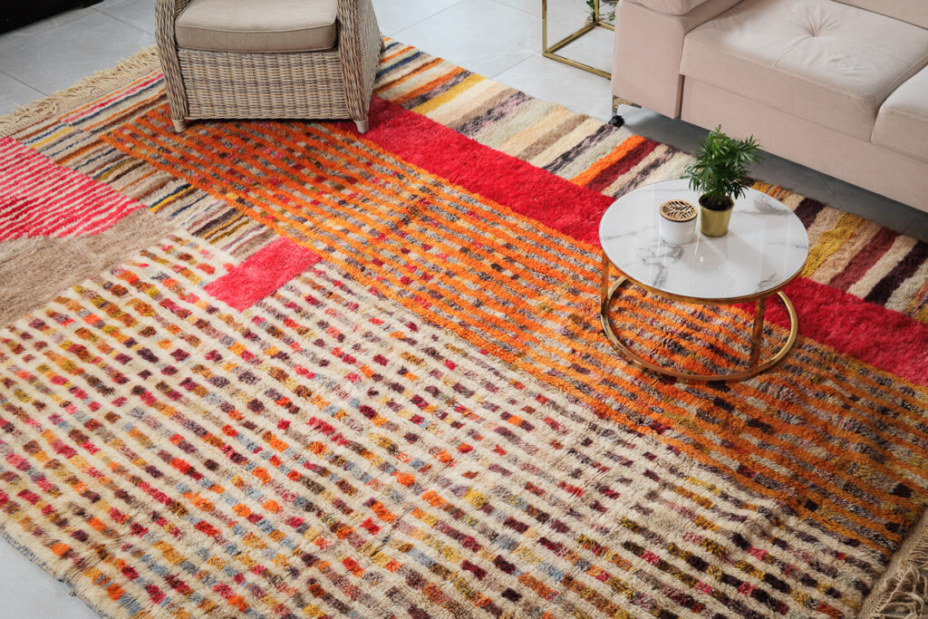 Beni Mrirt Multicolor 06 wełniany dywan marokański premium
